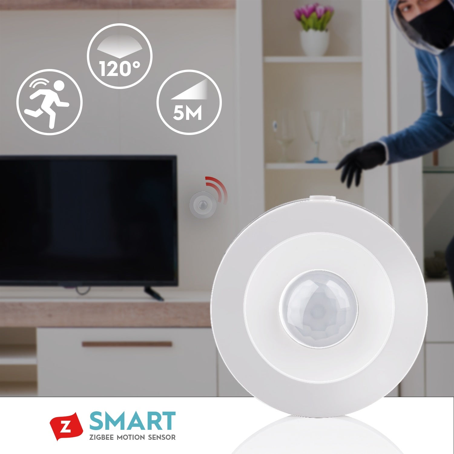 Zigbee Smart Motion sensor Ø 4.8 cm