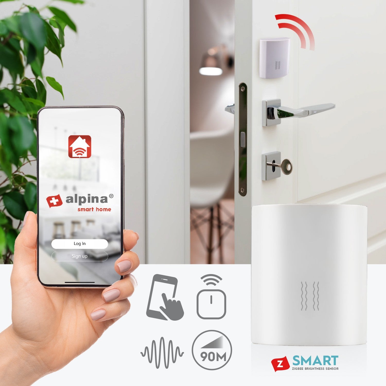 Zigbee Smart Vibration Sensor 3.4 x 4.1 cm