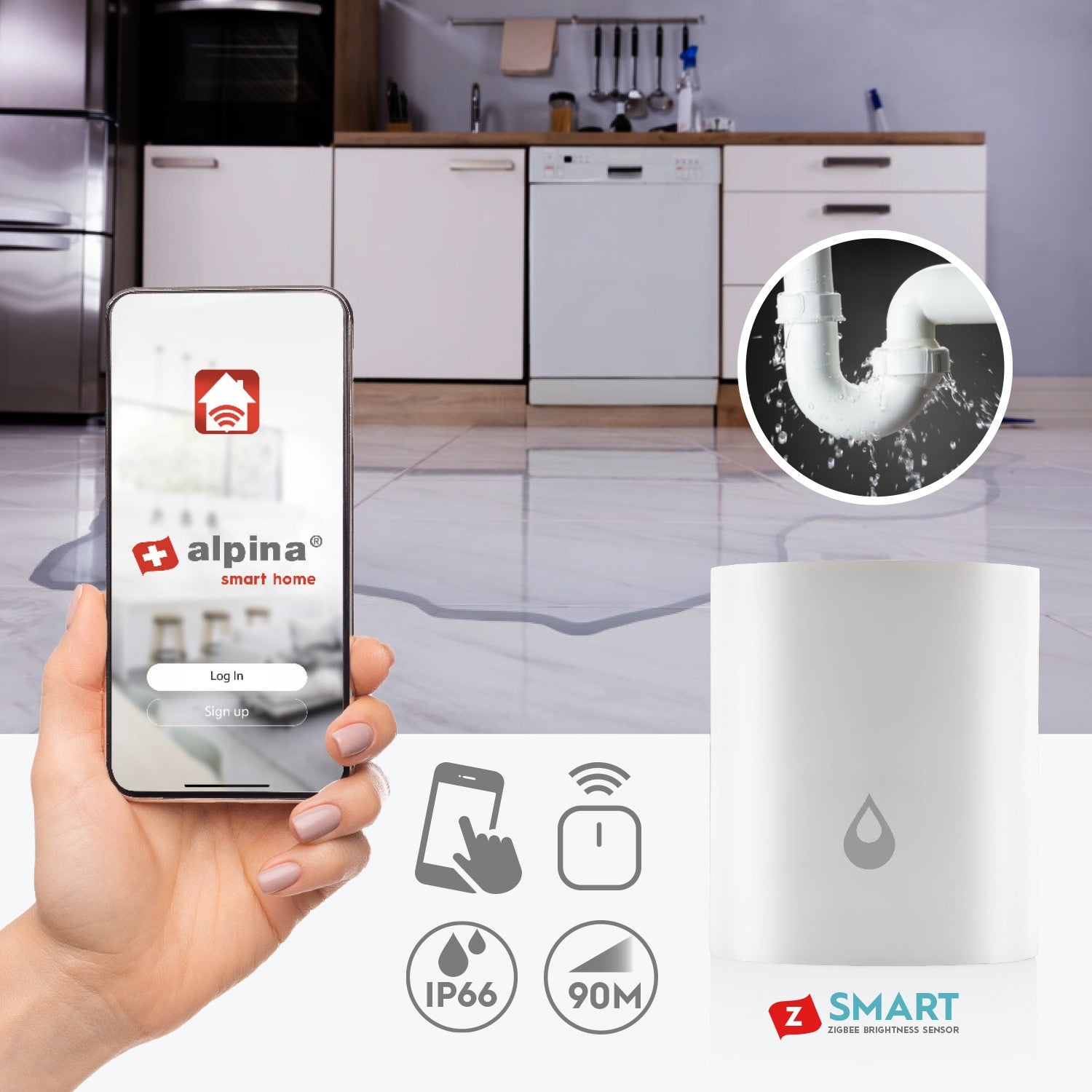 Zigbee Smart Water and Leakage Sensor
