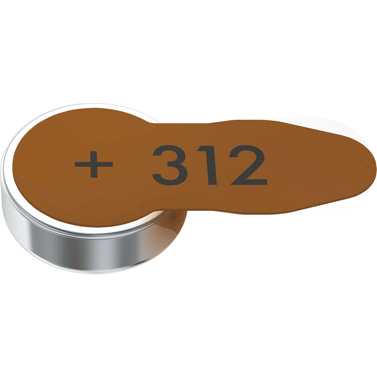 Zinc-Air Battery PR41 Type 312 | 1.45 V DC | 6-Blister | Hearing aid | Brown