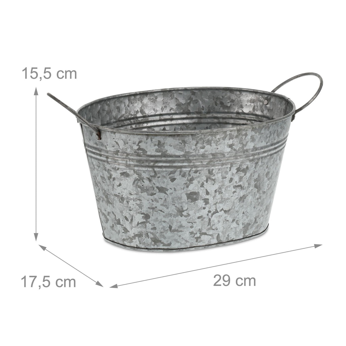 Zinc tub set of 4