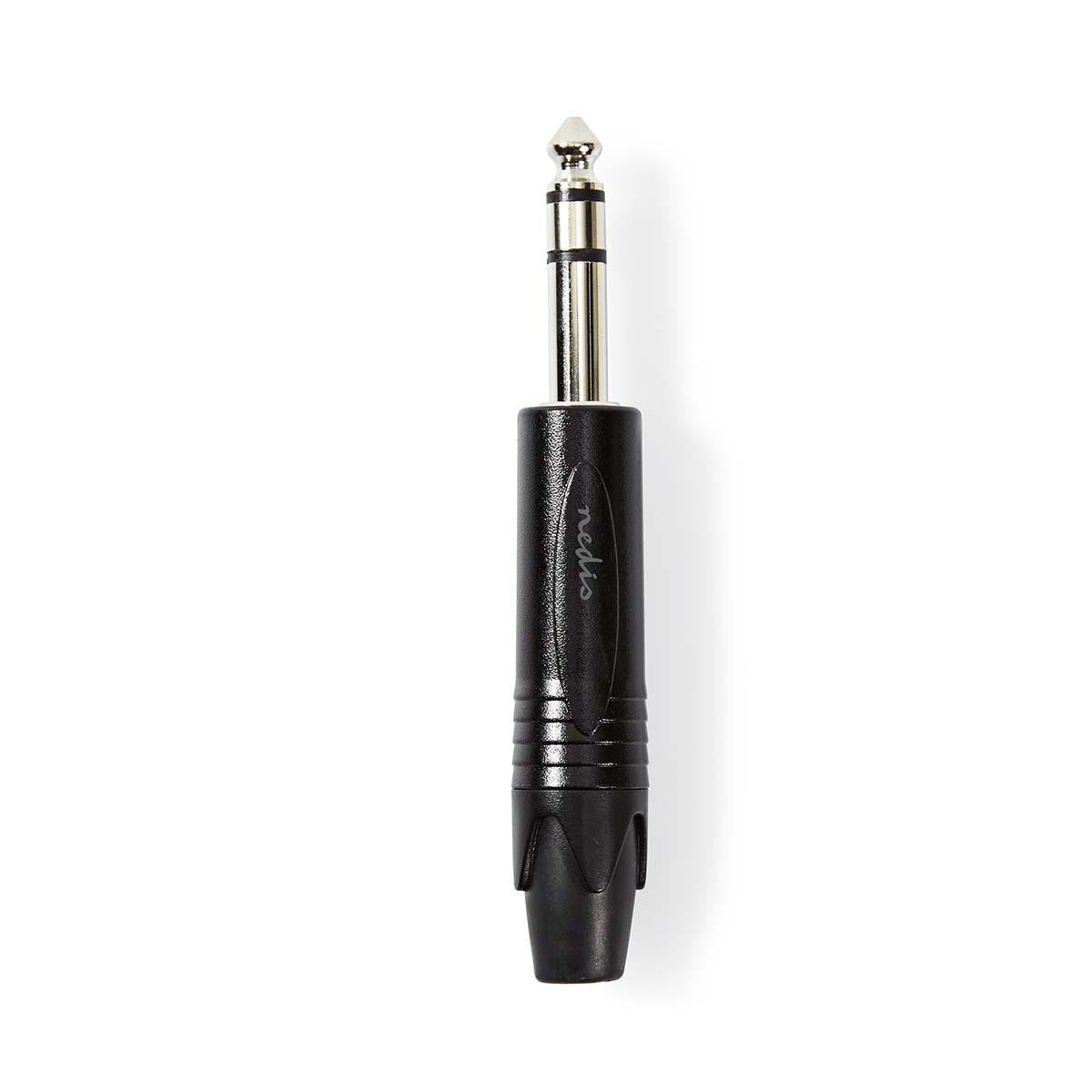 audio connector | Straight | Male | Nickel Plated | Solder | Cable input diameter: 6.0 mm | Aluminum | Black | Plastic bag | 1 pc.