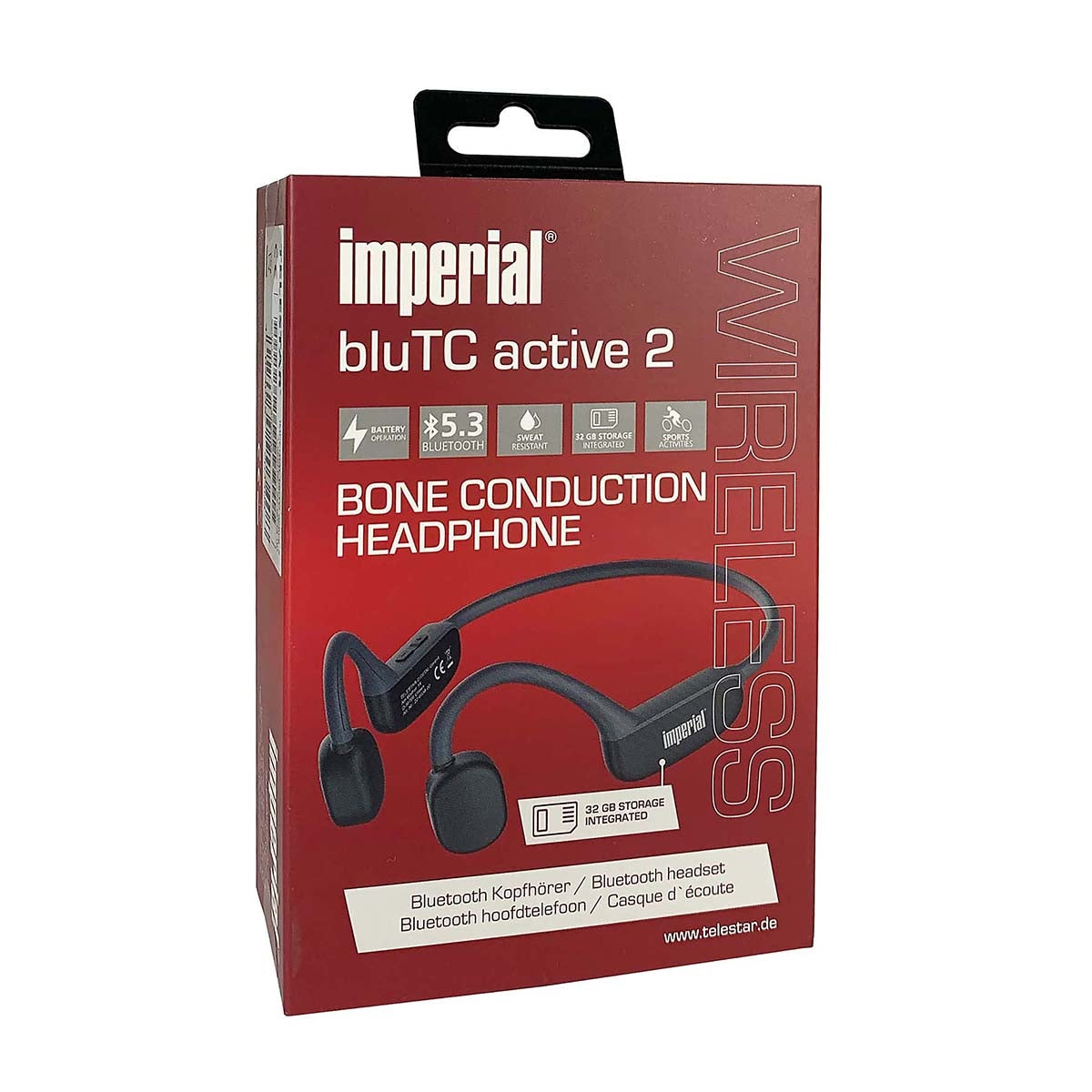 bluTC active 2 Bone Conduction Headphones Black