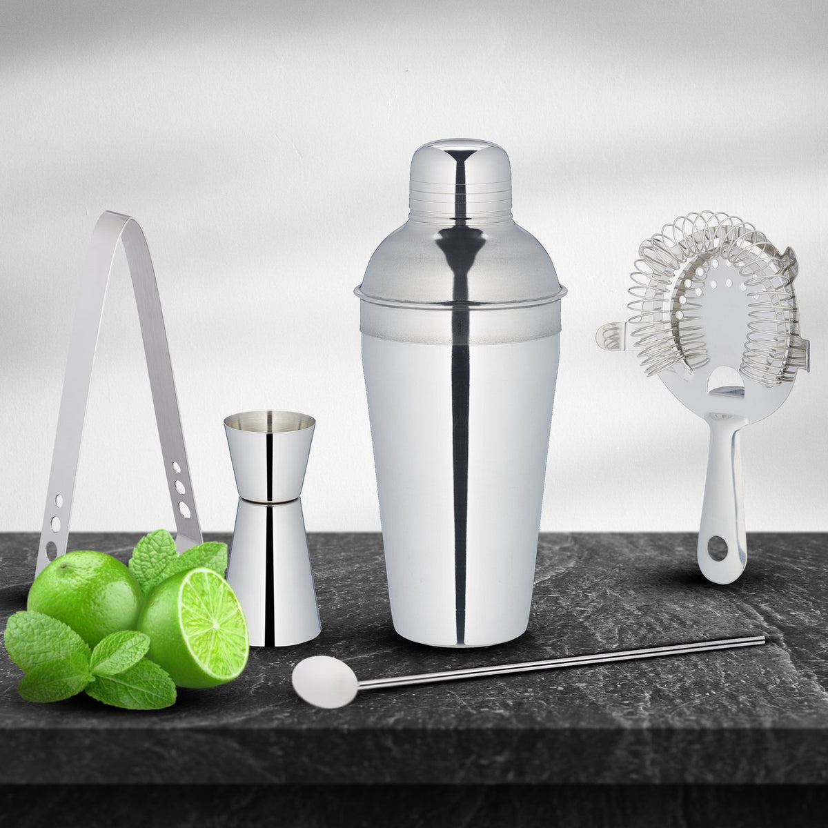 cocktail shaker set in 5 parts
