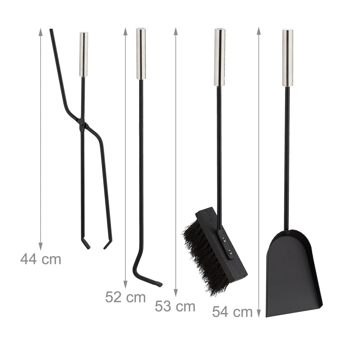 fire set in 5 parts black & silver
