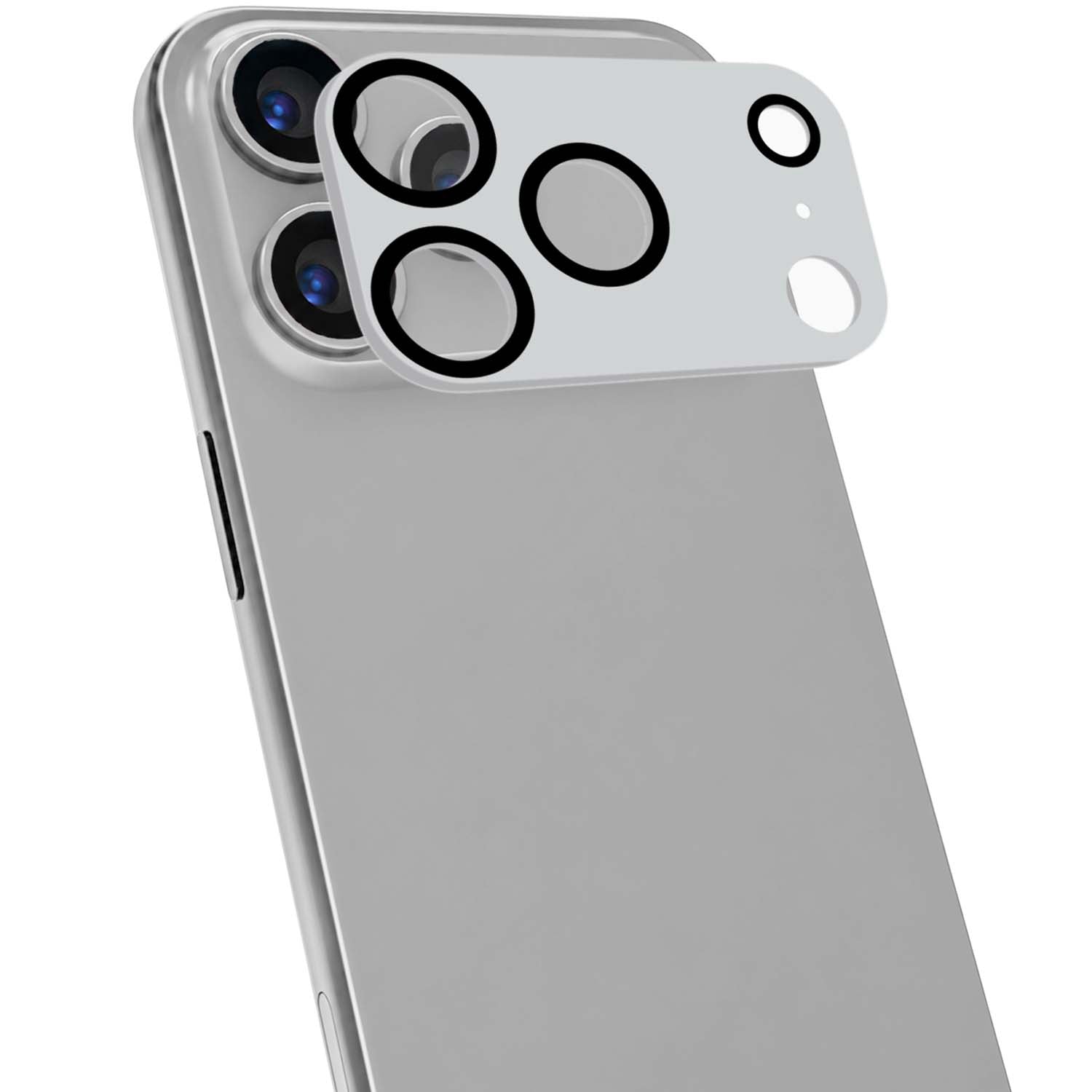 iPhone 18/17 Pro Camera Lens Protector – Silver