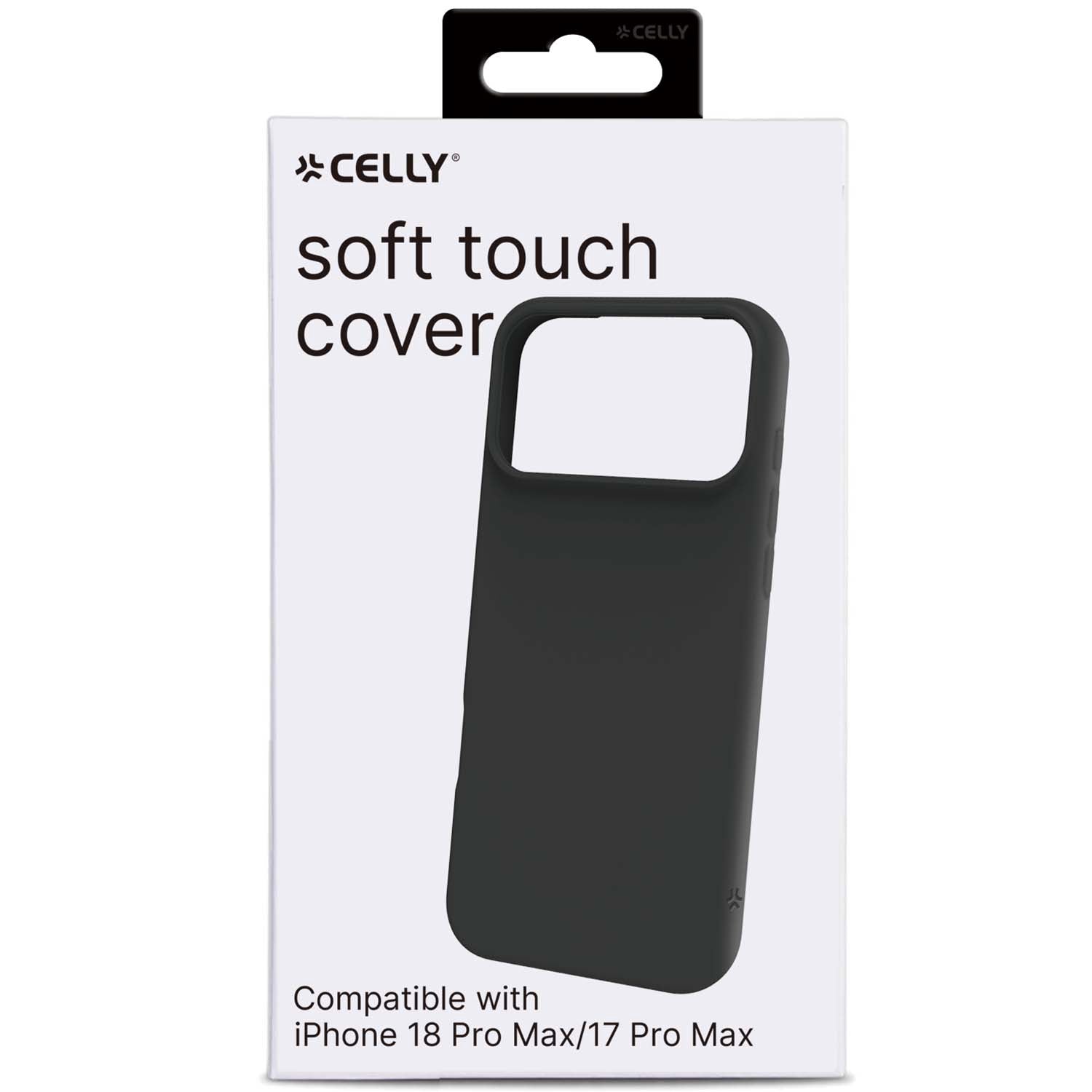 iPhone 18/17 Pro Max Soft Rubber Case – Black