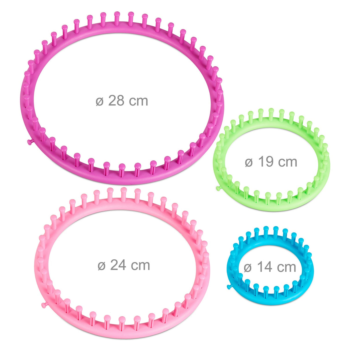 knitting ring set in 10 parts