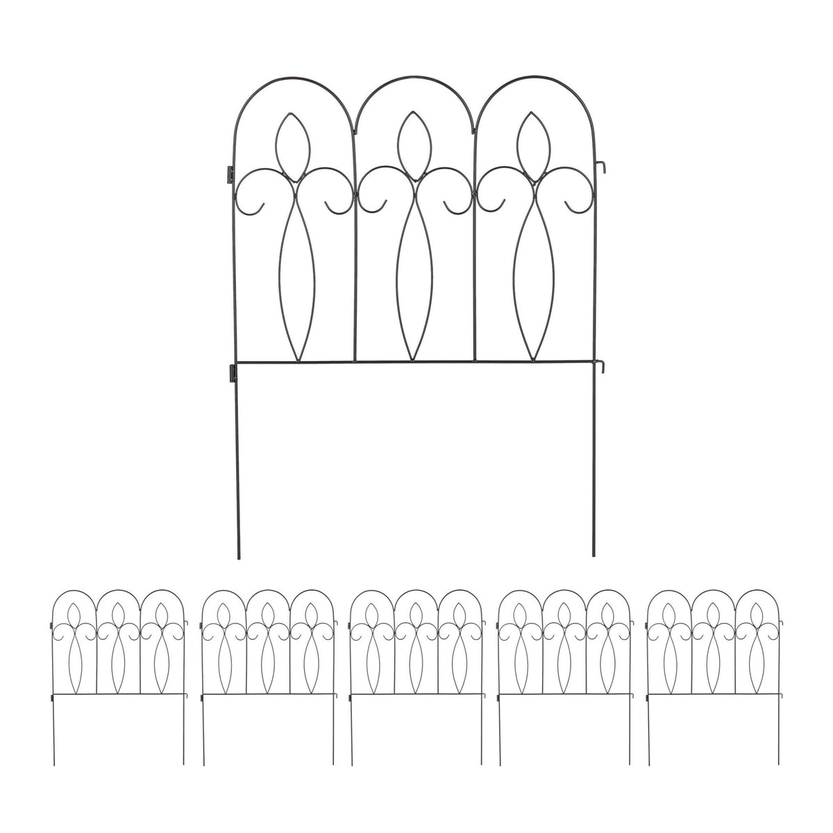 metal flower bed fence in 6 parts