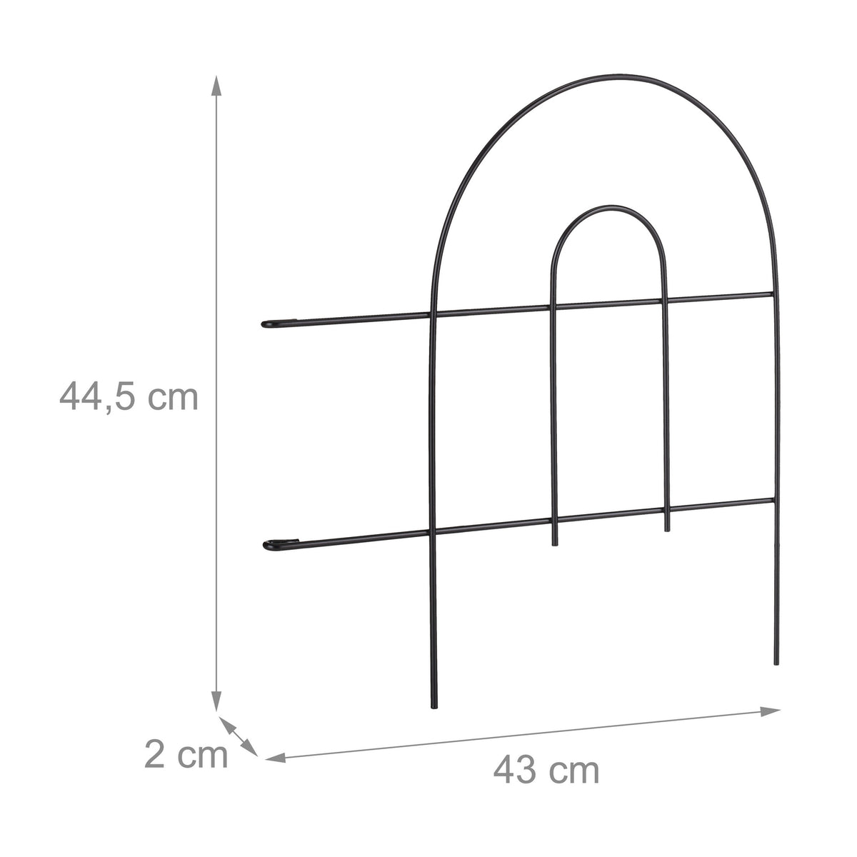 metal flower bed fence in 6 parts
