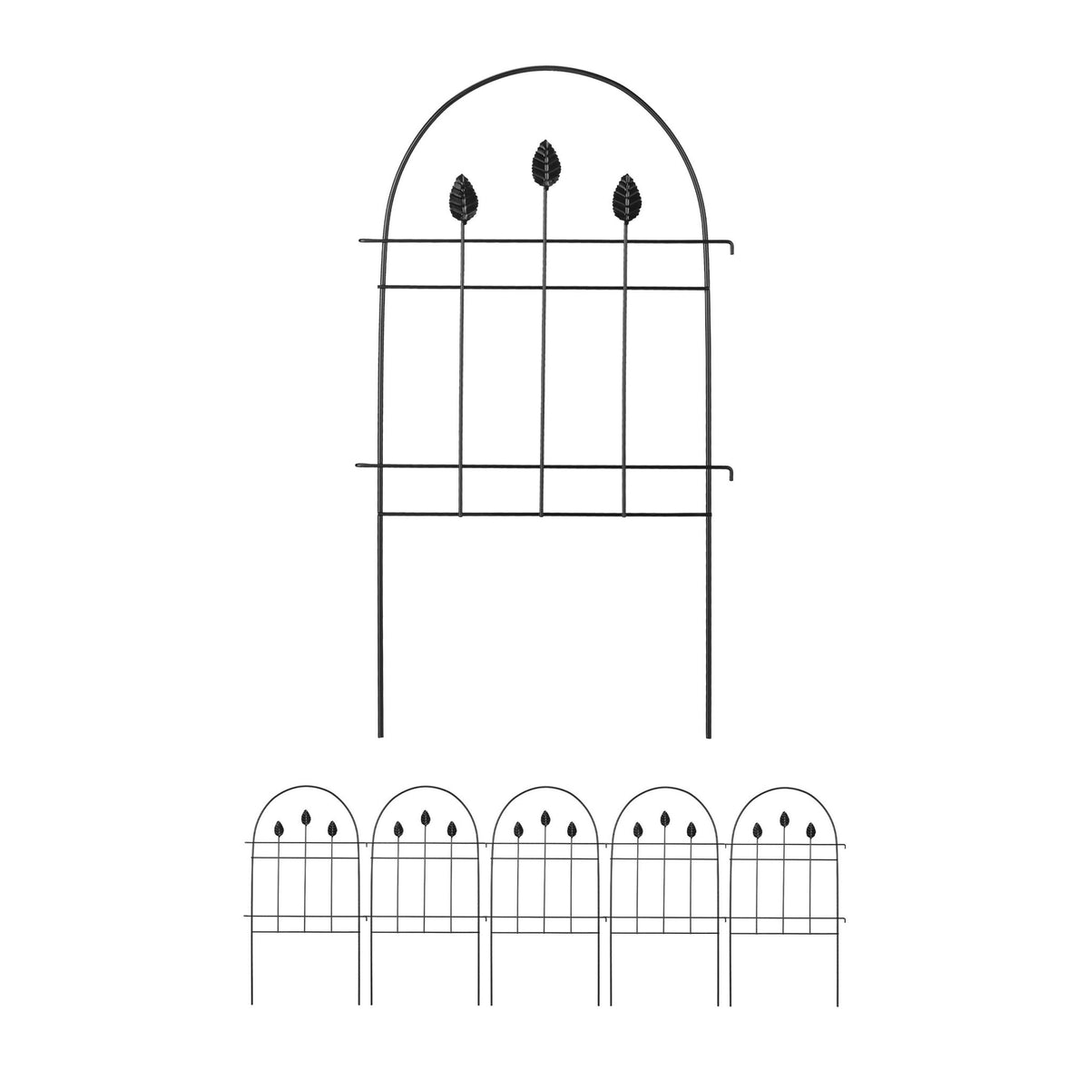 metal flower bed fence in 6 parts