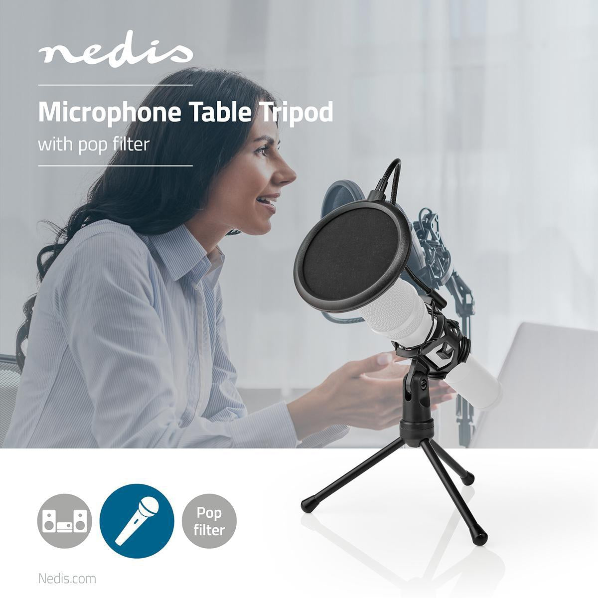 microphone stand | Leg | Diameter of holder: According to 40 mm mm | ABS / Metal | Black