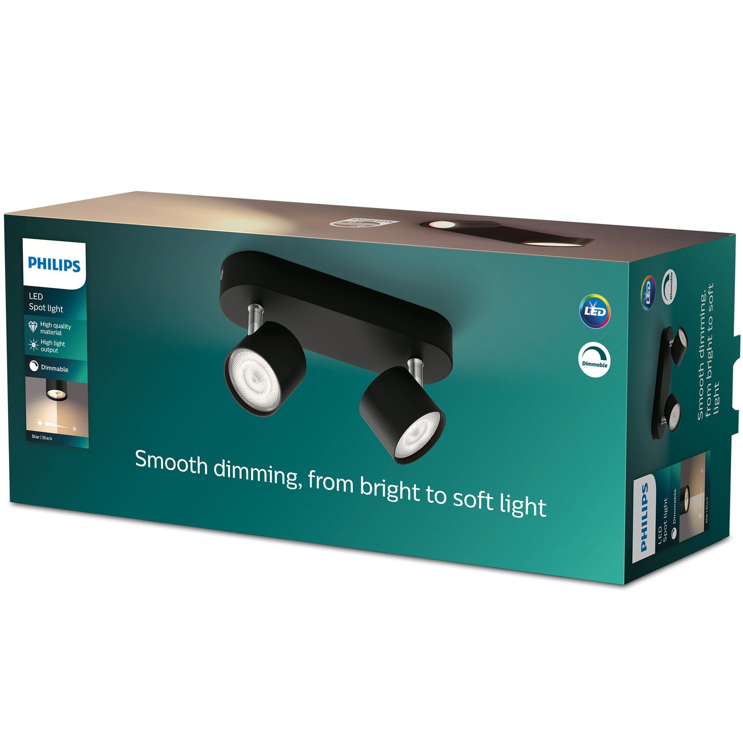 myLiving Star 4 Spot WarmGlow Dim 2x4.5W Sv