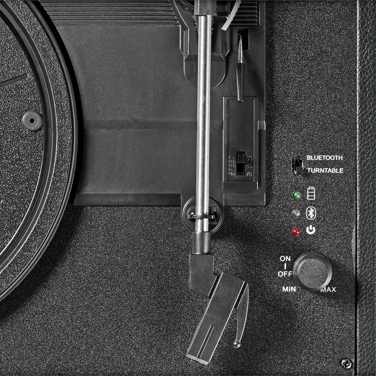 record player | 33 / 45 / 78 rpm | Belt Drive | 1x Stereo RCA | 18 W| Built-in (pre)amplifier | MDF / PU | Red / Black
