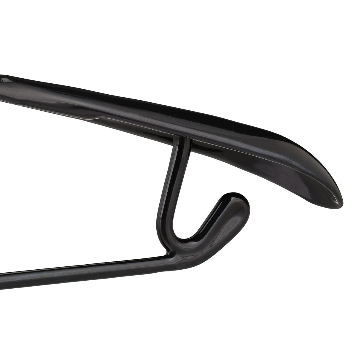 set of 10 black suit hangers with anti-slip
