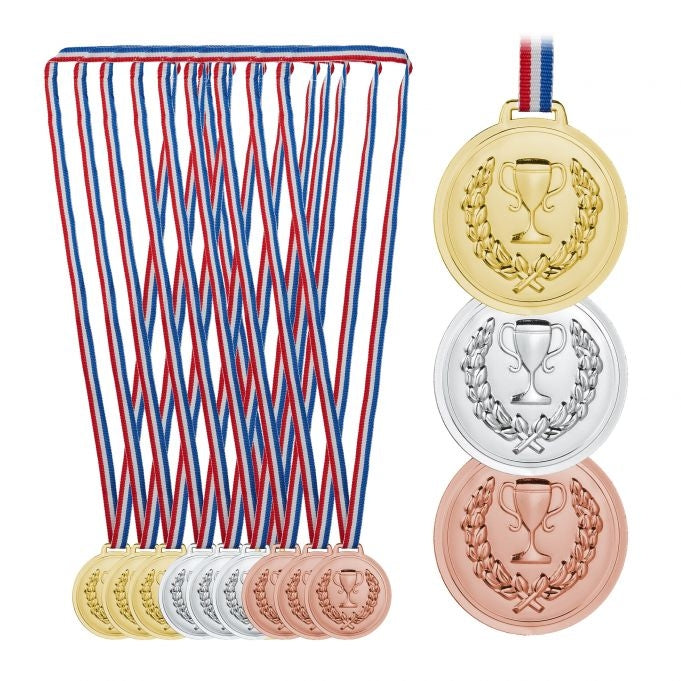 set of 12 medals for children