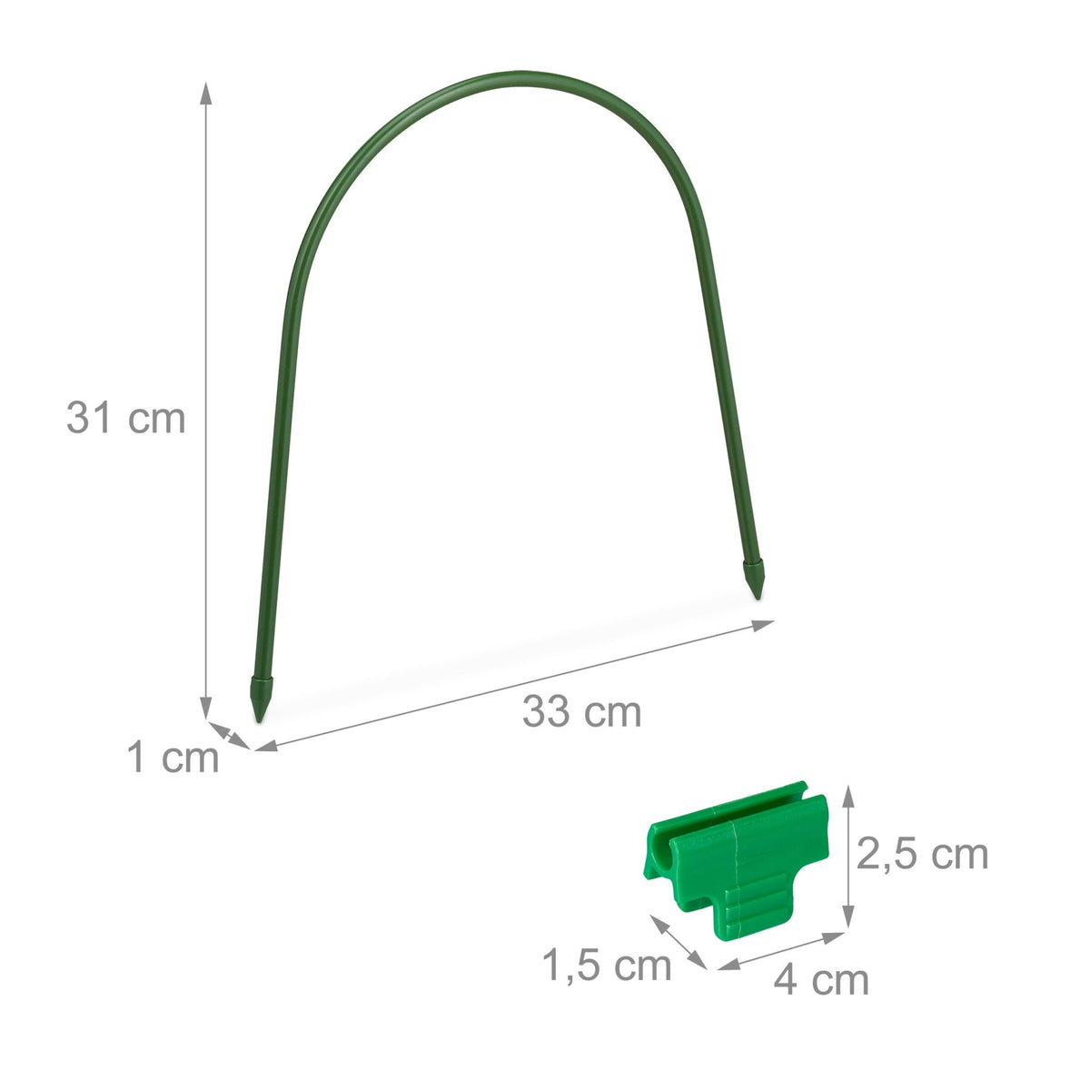 set of 12 tunnel arches with plant clips