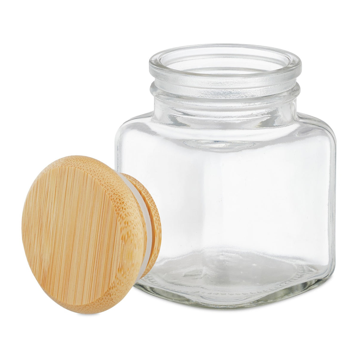 set of 14 spice jars with bamboo lids