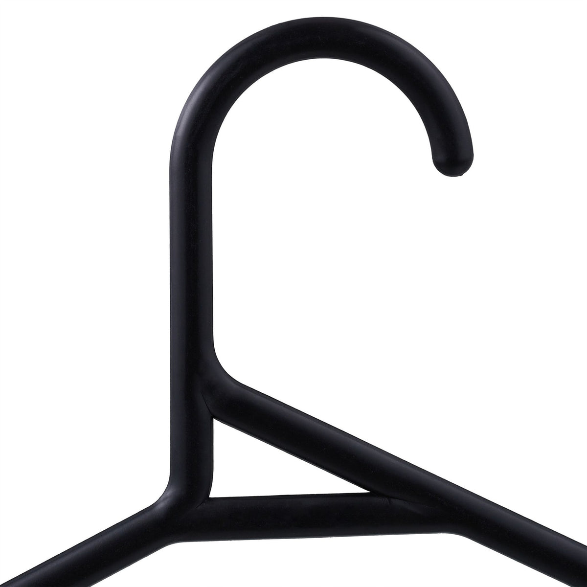 set of 24 coat hangers in black plastic