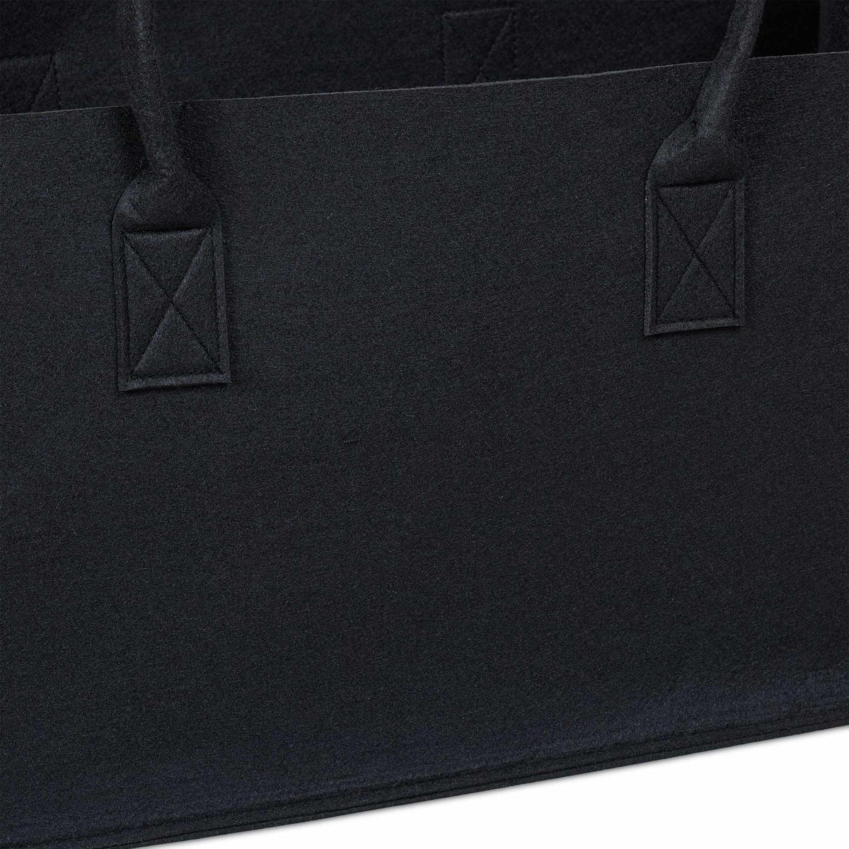 set of 2 firewood sacks made of felt Black