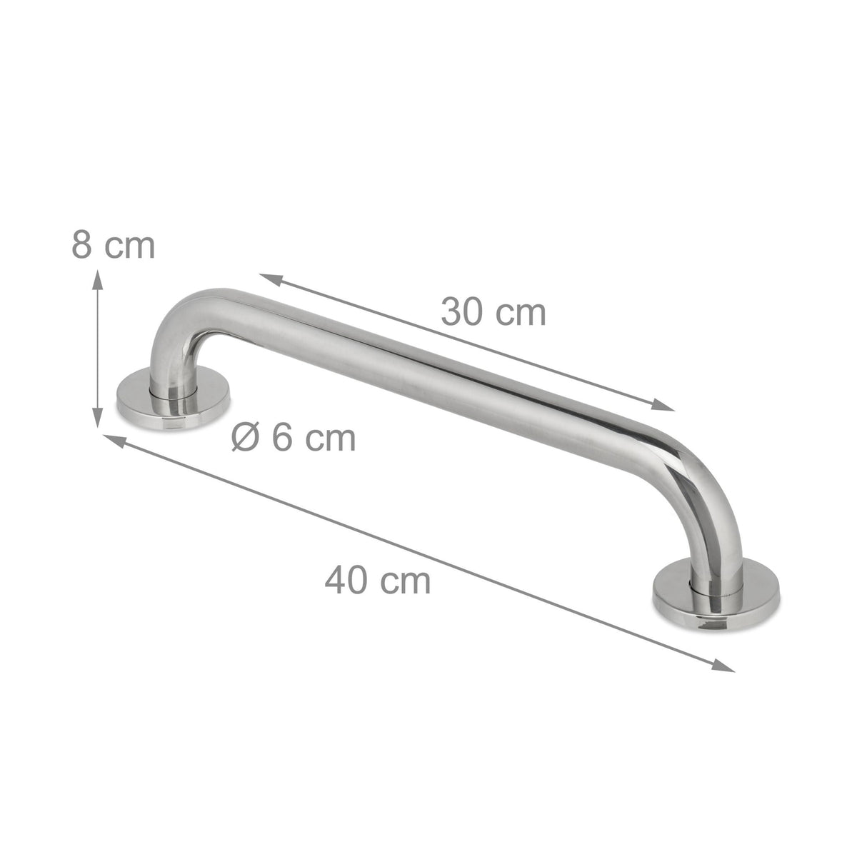 set of 2 handle bars in stainless steel
