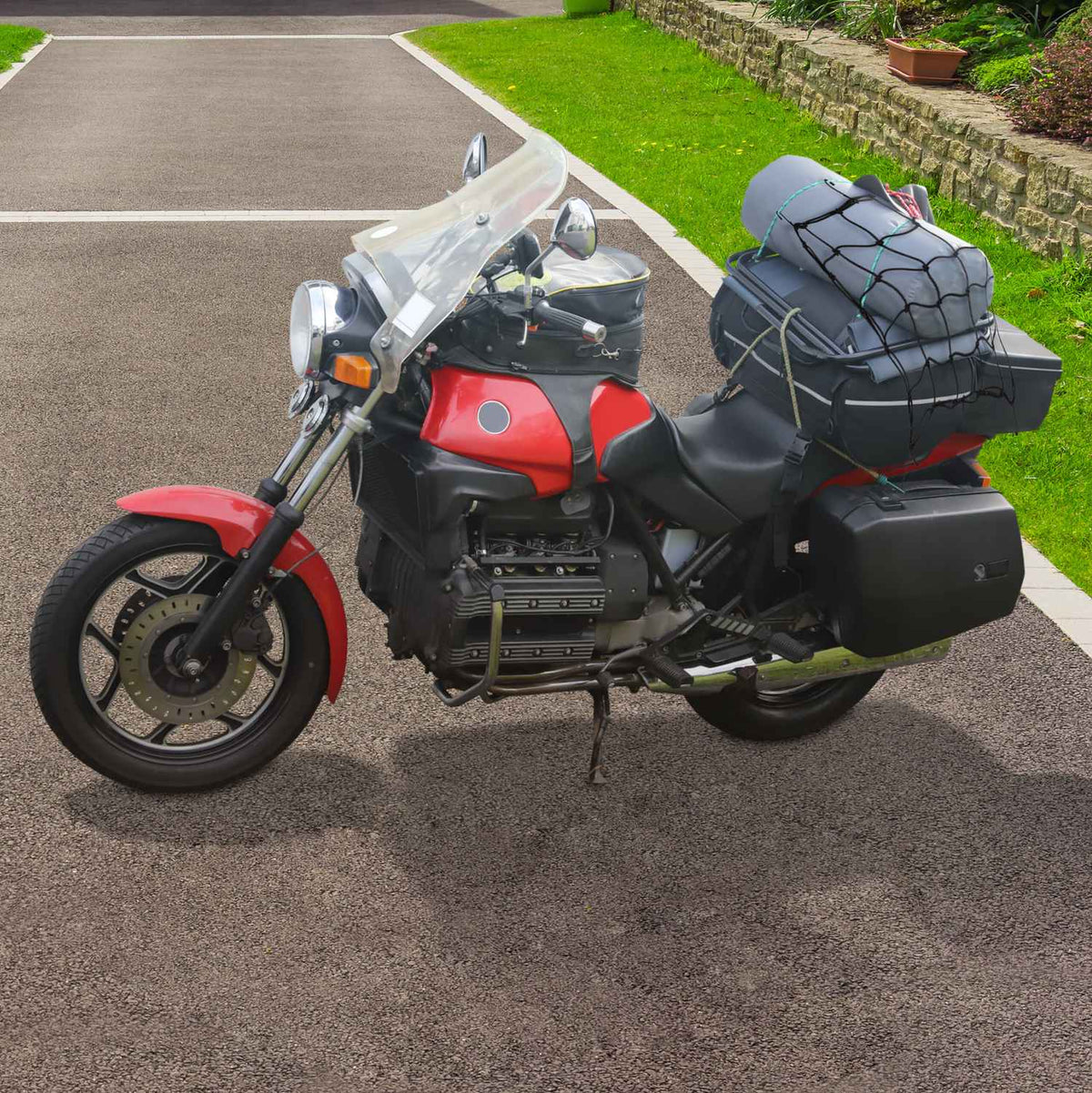 set of 2 luggage nets for motorcycle and bicycle
