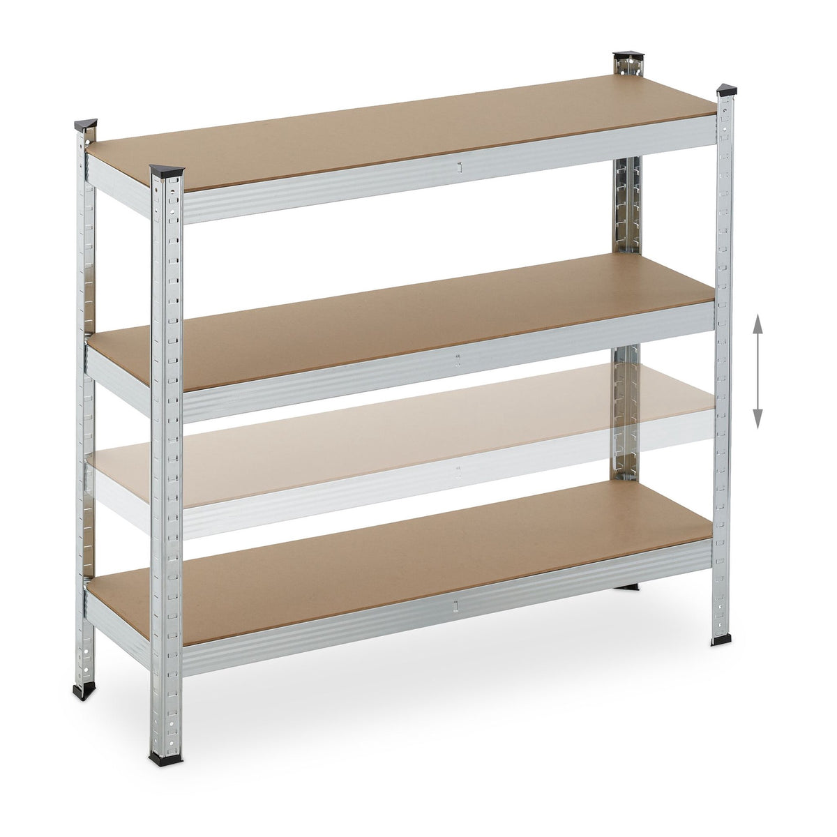 set of 2 sturdy shelves with 5 levels
