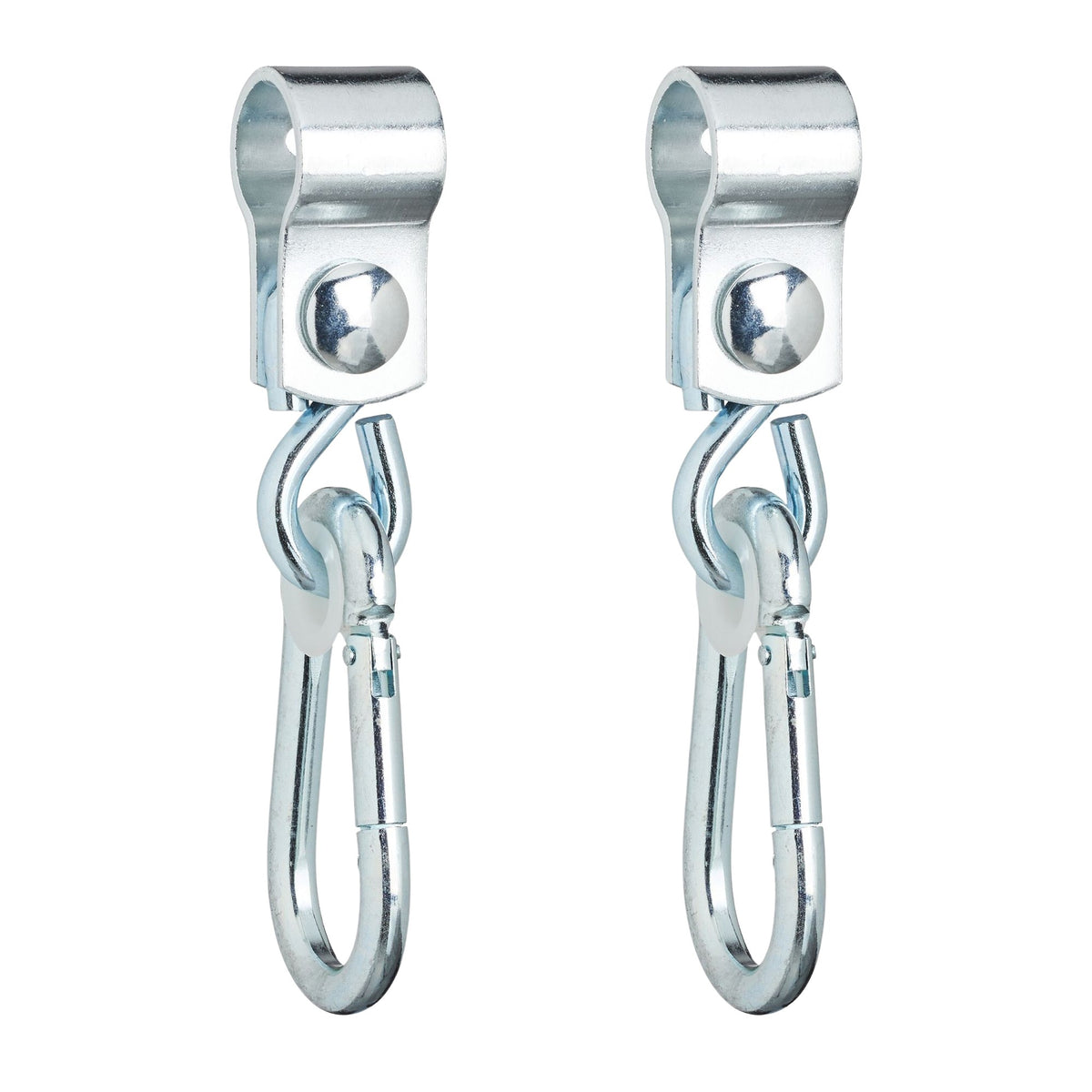 set of 2 swivel hooks with carabiners