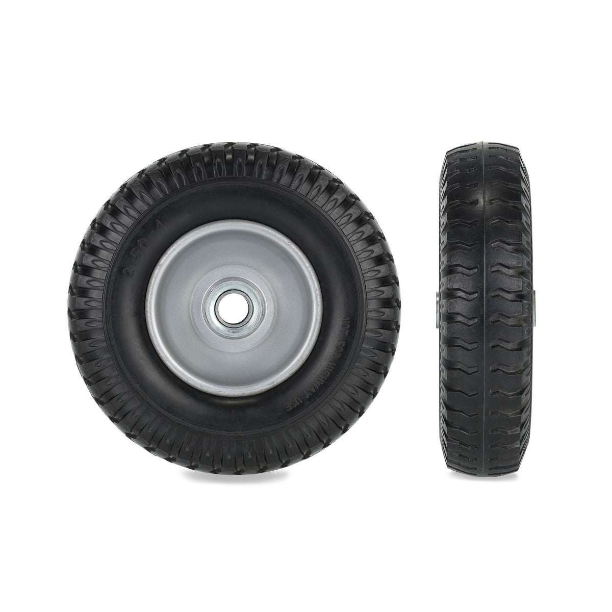 set of 2 wheelbarrow wheels 2.50-4