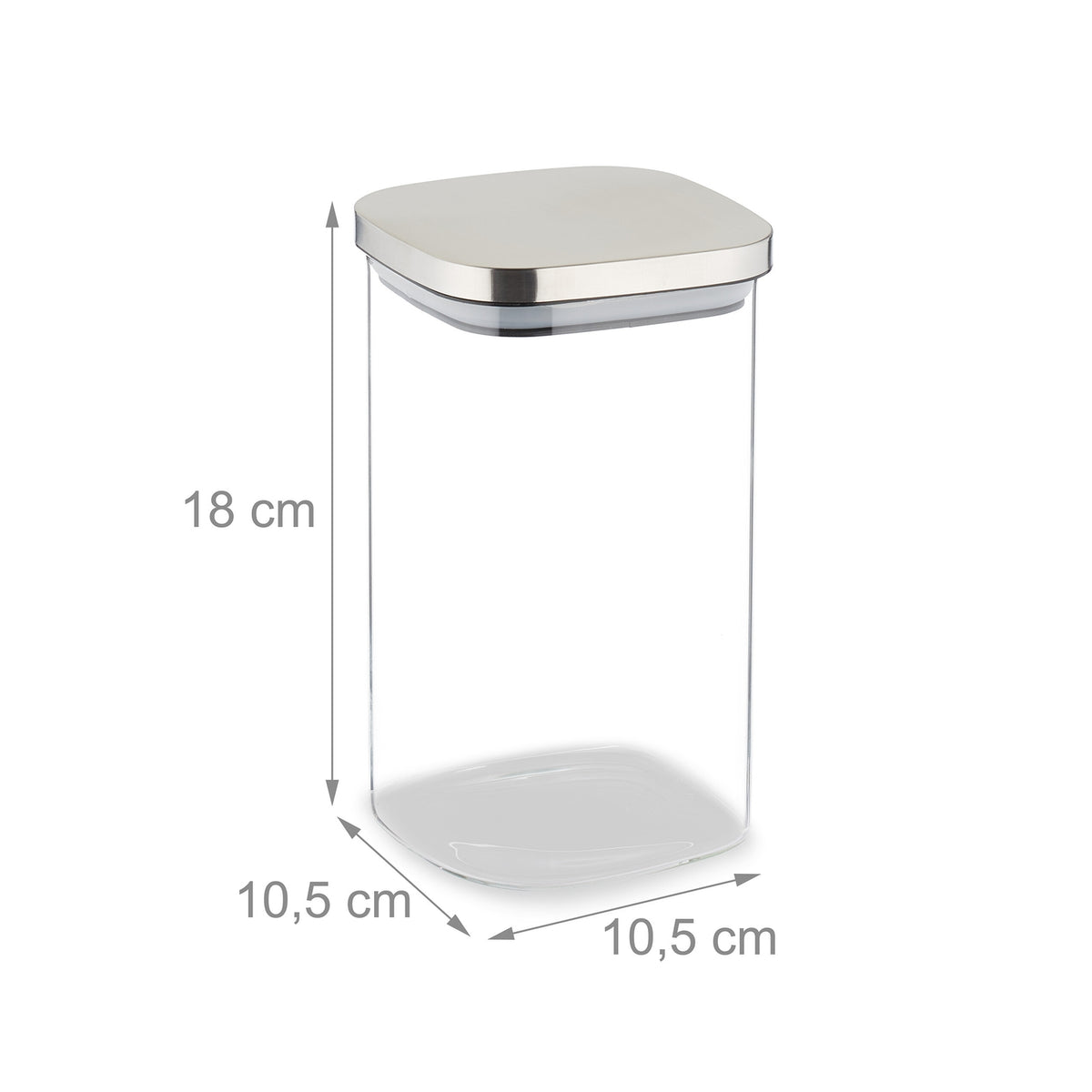 set of 3 storage jars with lids 1200 ml