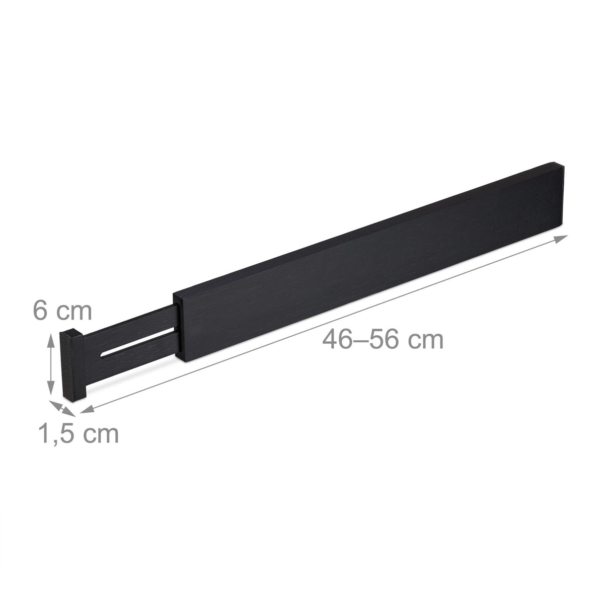 set of 4 drawer dividers in black