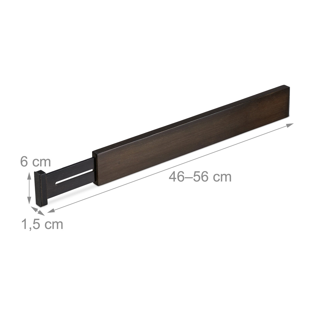 set of 4 drawer dividers in dark brown