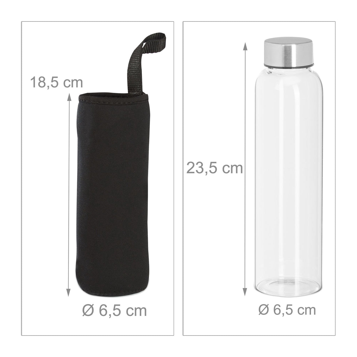 set of 4 drink bottles 500 ml