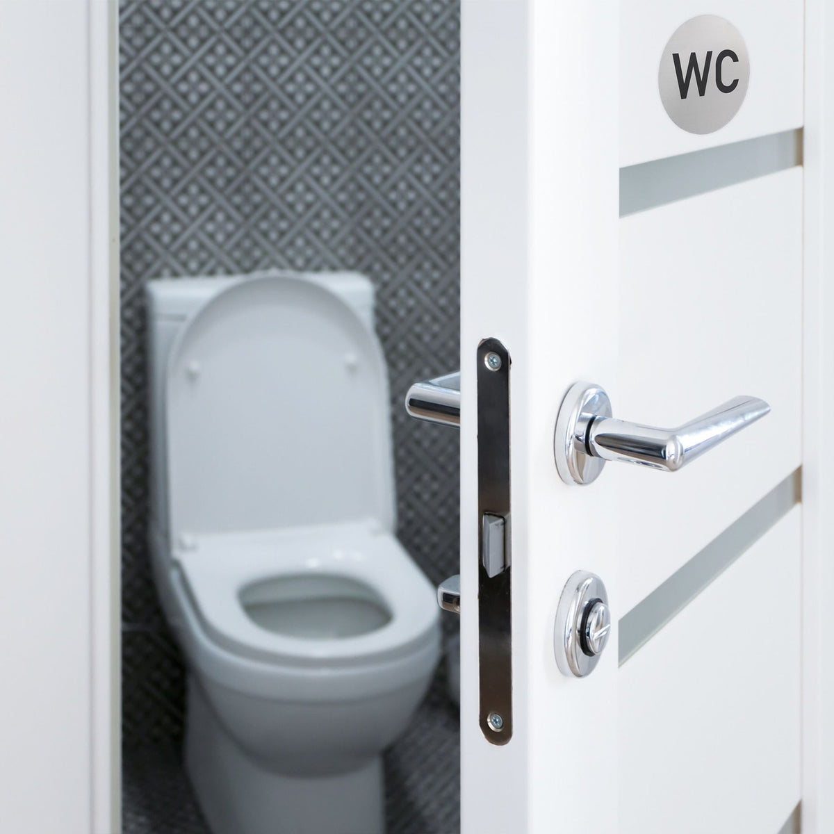 set of 4 self-adhesive WC signs