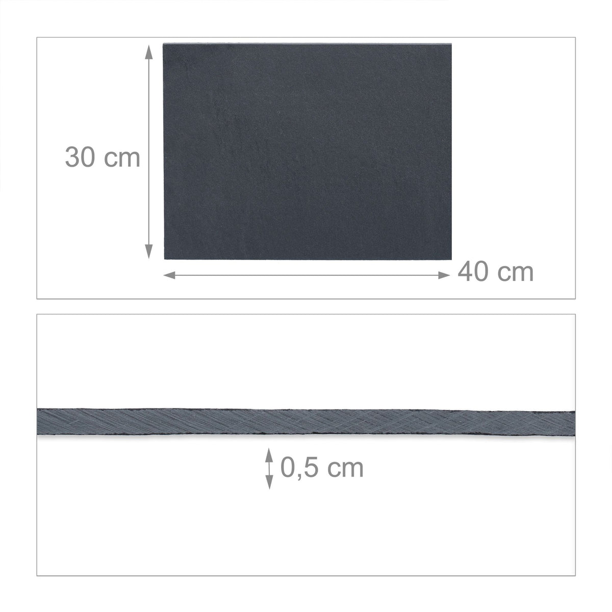 set of 6 slate tiles 40 x 30 cm