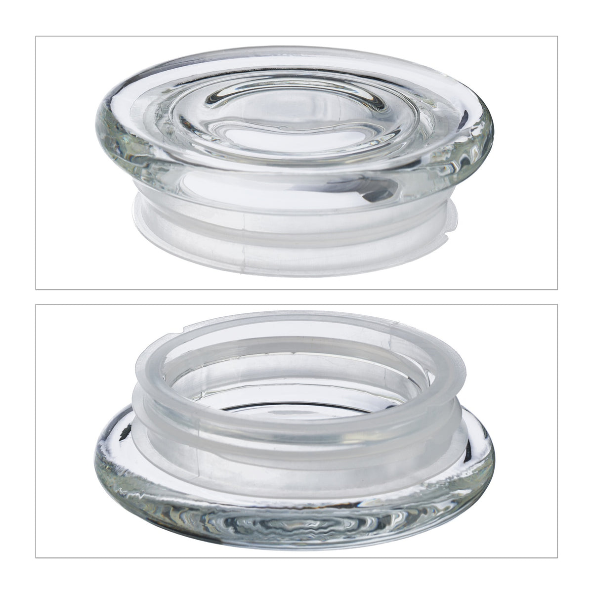 set of 6 storage jars with lids 1650 ml