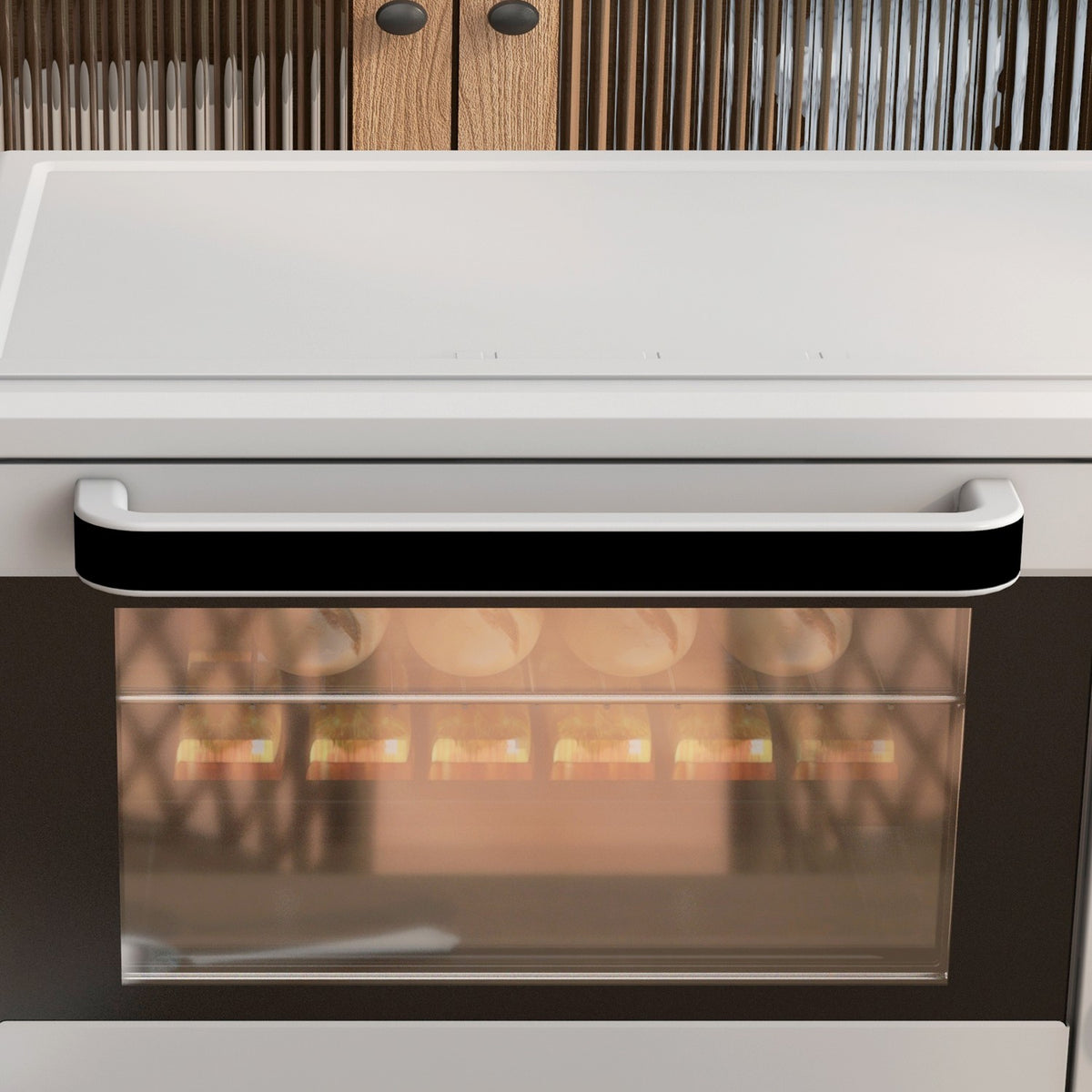 small oven 21L, 100°C-230°C, 1 hour timer, with 3 cooking modes, wire rack, baking tray, stainless steel, 46L x 38.5W x 29H cm, silver