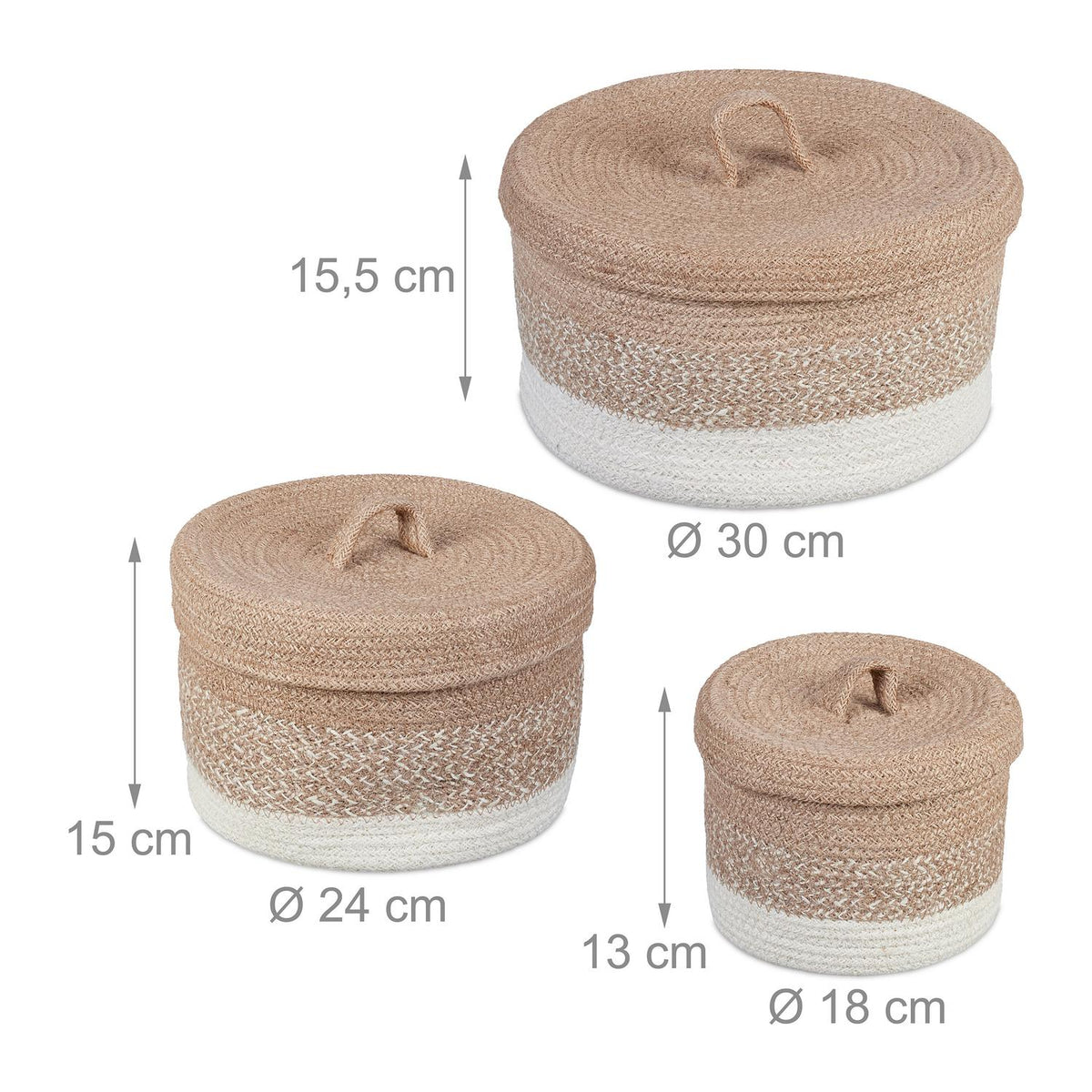 storage basket in 3 parts