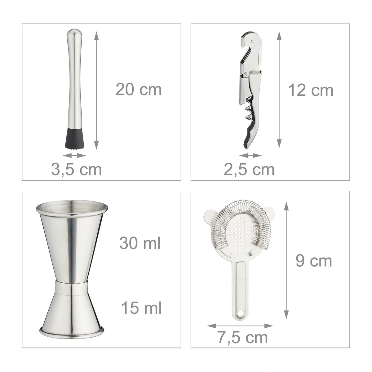 the 16-piece cocktail set with stand